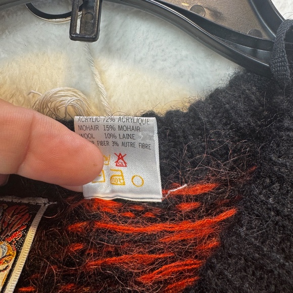 Alison H Cardigan Sweater Womens Size Small Multicolor Mohair Wool Grandmacore - Picture 4 of 8